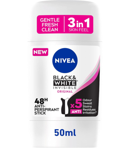 استيك نيفيا 50مل حريمي Invisible Black & White