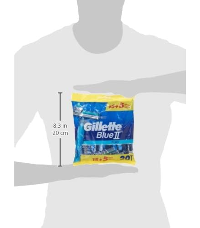 ماكينة جيليت Blue2 Plus 15+5 قطع