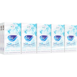 71OisX49gnL._AC_SL1500_.png مناديل وجه للجيب من فاين - 3 طبقات، عبوة من 10 قطع